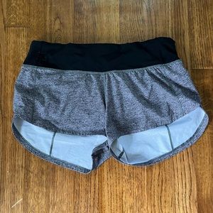 Grey Lululemon Speed Up Shorts
